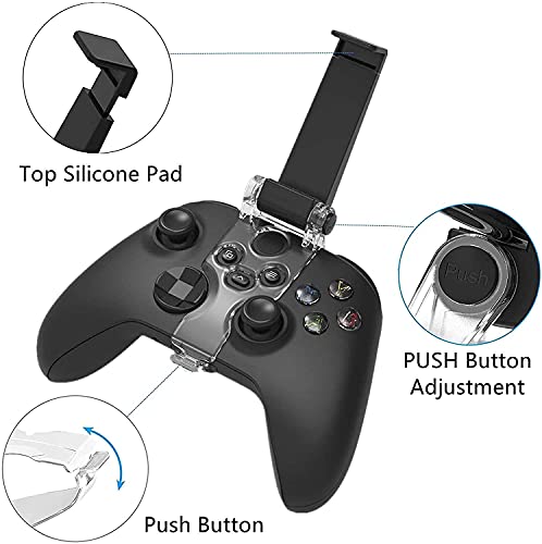 Image of Porro Fino Xbox Series X /S Xbox One Controller Phone Gaming Clip Mount Holder Transparent