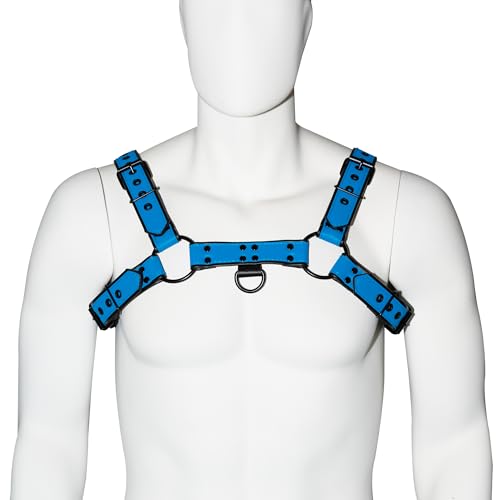 Mens Harness PU Leather Suspenders Shoulder Belt Adjustable 3color4