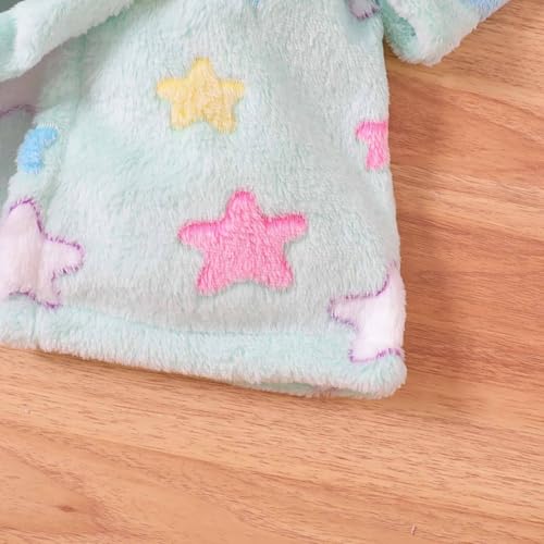 Saída de praia quente com capuz para bebês meninos e meninas, Verde, 4-5 Anos