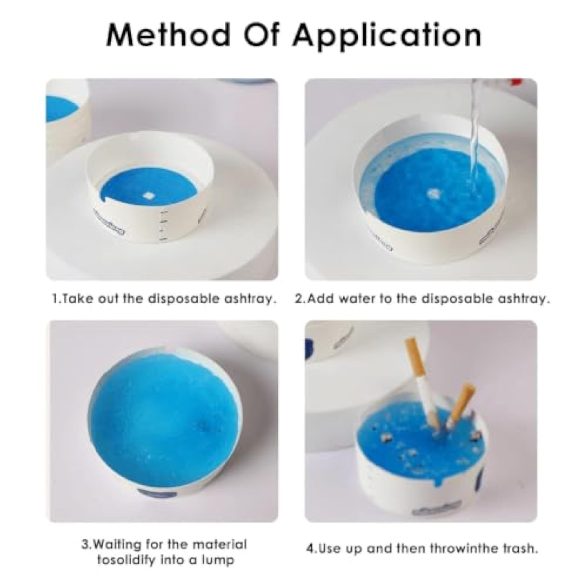 Disposable Gel Ashtray for Car & Travel