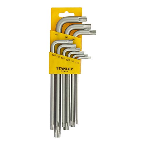 Image of STANLEY STMT92625-8 9-Piece Torx Key Set (Yellow & Black), Limited lifetime warranty