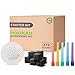 VeeBoost Hookah Accessories Set with 72 Coconut Charcoal Coal Tablets, 50 Disposable Mouth Tips, 100 Pre-Punched Aluminum Foil Covers with Holes