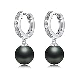 ❤ Idea de regalo perfecta: Pendientes Los pendientes de perlas de plata 925 se entregan en una elegante caja de regalo. Es el regalo perfecto para usted, su esposa, novia, hija, hermana, madre o cualquier otra mujer especial en su vida. Ideal regalos de cumpleaños, Día de San Valentín, Día de la Madre.