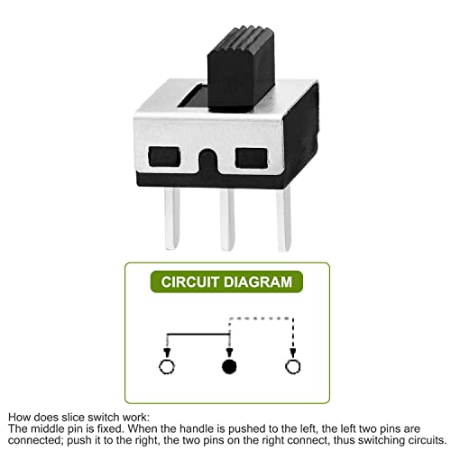 Image of Chanzon SPDT Mini Micro Slide Switch 1p2t 2 Position 25pcs 5mm Toggle