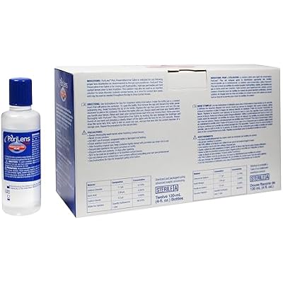 Purilens Plus Preservative-Free Contact Lens Saline 120ml (4 fl. oz.) 12 Pack