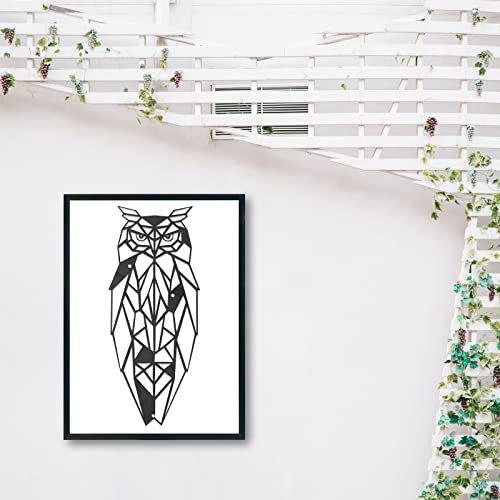 Cairiac Metal Owl Wall Art Decor Sculpture, Iron Owl Art Hanging Sculpture Wall Plaque Decorative For Living Room, Bathroom, Bedroom, Kitchen, Office, Patio, Garden, Porch (Black, 12X8 Inches) #TOP4