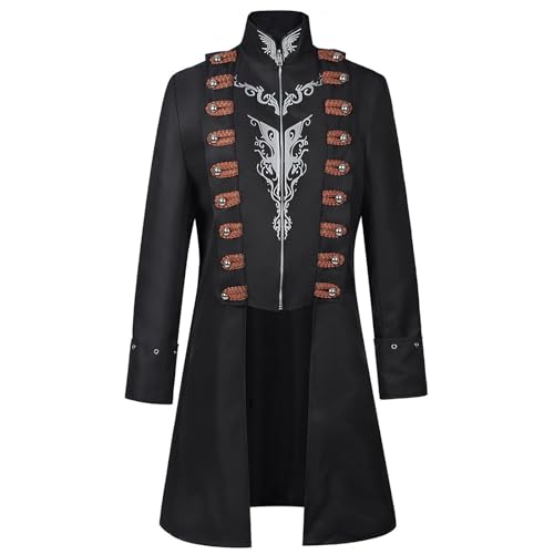 Veste vintage steampunk pour homme costume cosplay gothique rétro médiéval