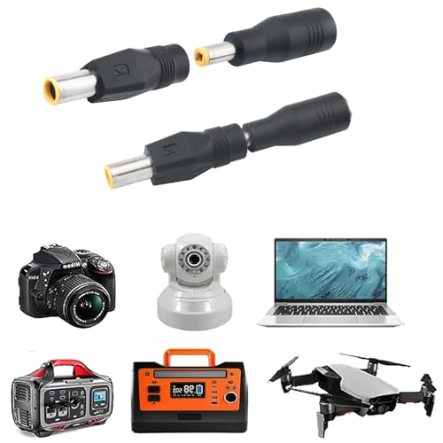 Adaptadores de enchufe de energía DC 4 piezas negro miniatura 5