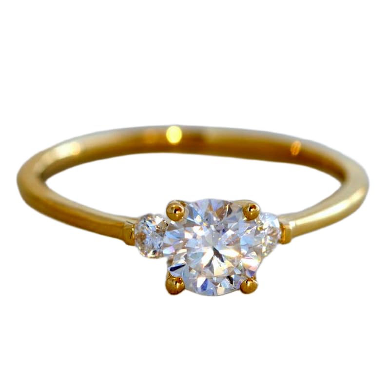 Bague solitaire en argent 925 le cadeau de fiançailles ou d'anniversaire idéal