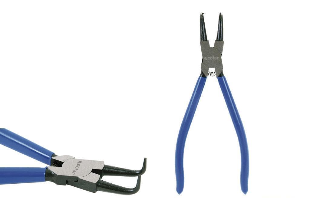 Cofan Pinze Seeger per rondelle con becchi interni curvi | Realizzate in acciaio di elevata qualità | Dimensioni: 225 mm