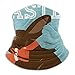 Produktbild Chocolate Bunny with an Orange Bow Tie On A Wavy Stripes Background Unisex Fleece Neck Warmer Warmer Neck Tube Neck Scarf Neck Gaiters