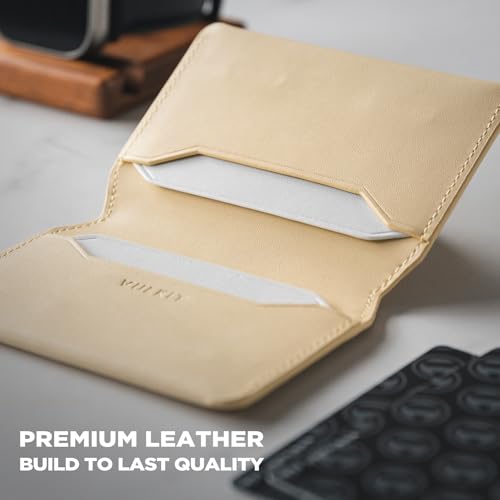 Image of VULKIT Slim Minimalist Card Holder RFID Blocking Leather Credit Card Holder Front Pocket Wallet Magnetic Closure