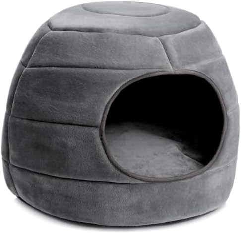 Hollypet cama cueva plegable 2 en 1 para perros pequeños