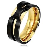 ♥Dies ist ein sehr schönen und einzigartigen Ring, nicht nur komfortable und leicht, aber auch wären eine tolle Hochzeits, Ehe oder Partnerschaft Ring.