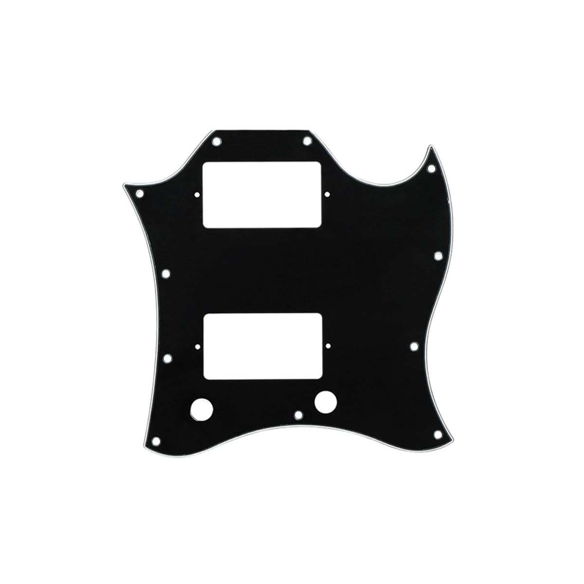 ROZILO Full Face American Standard SG Pickguard Scratch Plate with Screws Fit SG Guitar Epiphone SG Black 3Ply