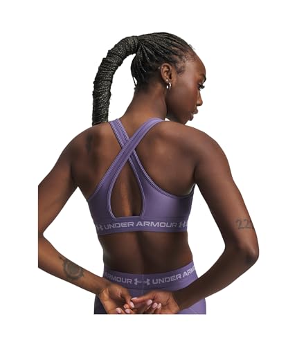 Image of Under Armour Crossback Mid Impact Heather Bra