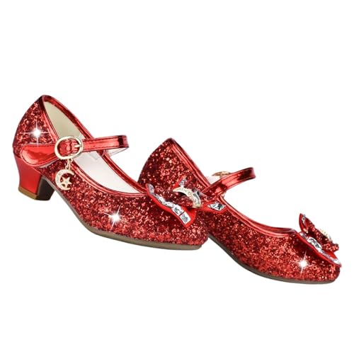 Girls Princess Shoes Dance Trainers, Mary Jane Low Heel Performance Dress Shoes, Elegant Sandals4