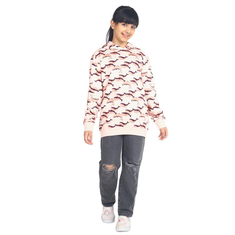 Image of Real Basics Girls Cotton Hooded Sweatshirt (Pack of 1)