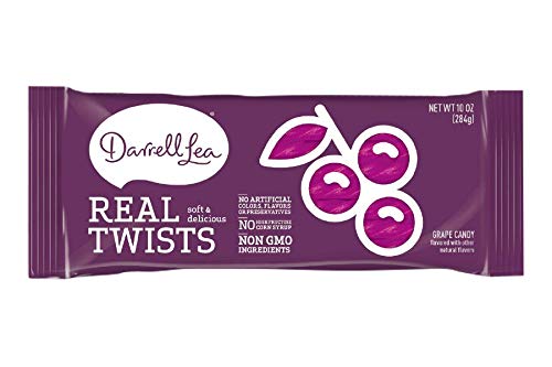 Darrell Lea Grape Real Twists Candy 10oz Bag - NON-GMO, NO HFCS, Vegetarian & Kosher - From America's #1 Soft Eating Licorice Brand!