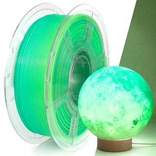 IEMAI PETGフィラメント 1.75mm 1KG、半透明デュアルカラーグラデーション（黄色から緑）3Dプリンター用フィラメント、最大600mm/秒の高速印刷に対応、ランプシェードや装飾プリントに最適