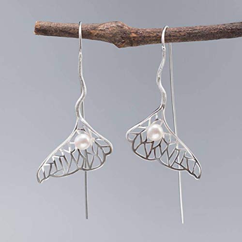 Boucles d'oreilles filles perle et argent S925, le cadeau idéal et créatif