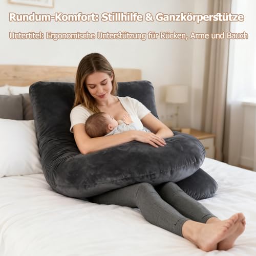 Soutien dos ventre jambes avec coussin de grossesse en U