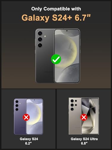 Image of Vihibii Silicone For Samsung Galaxy S24 Plus Back Cover With Slide Camera Cover & Card Holder (4 Cards) & Kickstand, Hard Case For Galaxy S24 Plus, Rose Gold