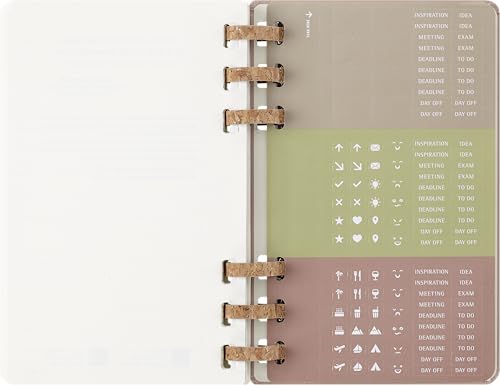 Moleskine Life Planner 2026, Agenda Settimanale e Mensile Spiral 12 Mesi, Copertina Rigida e Chiusura Elastica, Colore Almond, Formato Large 13x21 cm - immagine 18
