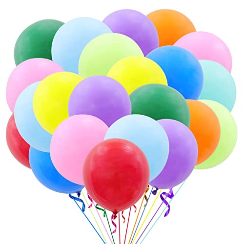 Ballons 100 Pcs, Yidaxing Lot de Ballon Anniversaire Ballon Gonflable Ballon Baudruche, Multicolore Ballons Premium pour Décoration de Fête Mariage et Anniversaire