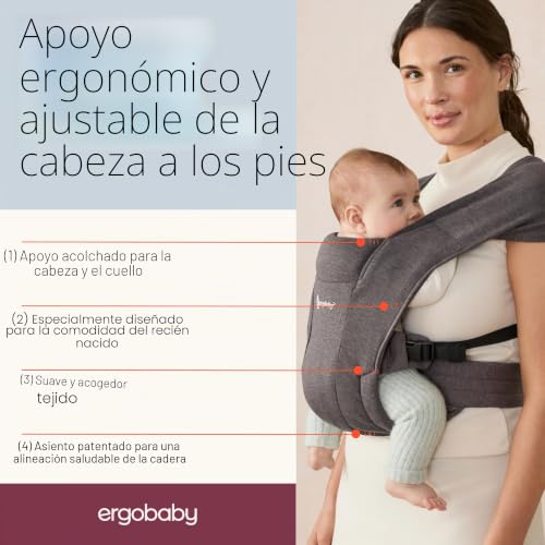 Portabebés recién nacido Ergobaby Embrace para abrazos constantes 3