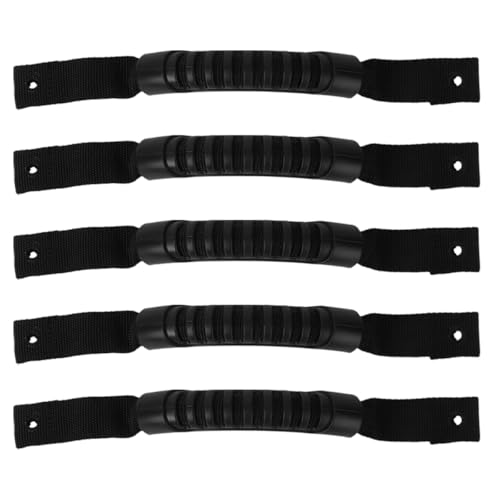 Gogogmee 5pcs Kayak Carry Handles with Nylon Strap and PVC Round Grip, Boat Side Mount Carry Handles for Canoe and Inflatable Kayak Safety, Emergency Boarding Aid for Water Sports