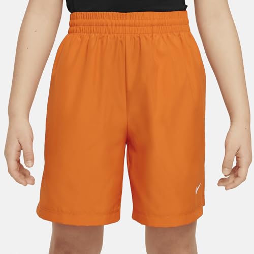 Nike Multi Big Kids' (Boys') Dri-FIT Training Shorts (Safety Orange/White, DX5382-819)2