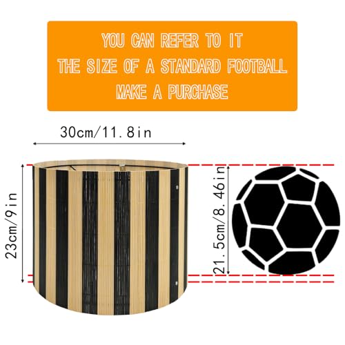 Image of bamboo lamp shade modern decorative black stripe groovy unique Lamp Replacement Accessories E27 size 30x23cm