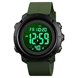 Silikonarmband: Hochwertige 25.5 cm Länge und 2.2 cm Breite Schwarz Silikon band mit einem Dornschließe.Dank des Silikonarmbandes ist die Uhr sehr robust und praktisch.