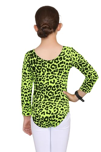Justaucorps fille imprimé léopard en microfibre extensible Janisramone