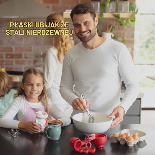 1 x trzepaczka kuchenna ze stali nierdzewnej, mini trzepaczka spiralna, zestaw 2 trzepaczek kuchennych ze stali nierdzewnej, wszechstronne narzędzie kuchenne do mieszania i ubijania (1 szt.)