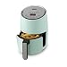 DASH Compact Electric Air Fryer + Oven Cooker with Digital Display, Temperature Control, Non Stick Fry Basket, Recipe Guide + Auto Shut Off Feature, 1.6 L, up to 2 QT, Aqua