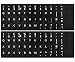 CaseBuy 2PCS English Keyboard Stickers for UK-English, White Font on Black Background, Matte British Keyboard Alphabet Sticker for Laptop Desktop Computer