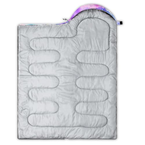 Image of QOOMO Axolotl Cute Camping Sleeping Bags,3 Season Warm & Cool Weather,Lightweight,Waterproof Sleeping Bags for Adults & Kids,Traveling,and Outdoors