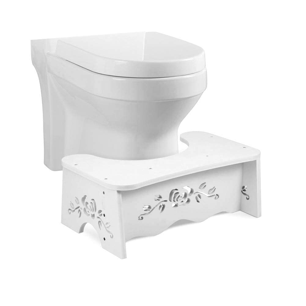 Taburetes,Antideslizante Cuarto De Baño Ayuda para Escalones En Cuclillas Hueco Tallado Reposapiés para Inodoro Taburete para Inodoro En Cuclillas Ideal para Cualquier Persona con Problemas