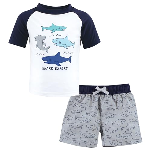 Swim rashguard set de bain bébé shark expert vêtement de plage bleu 2T