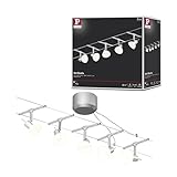 Paulmann 94136 Système de Câbles Sheela Set Extensible 5x10W max, Chrome Mat/Opal Système ...