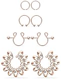 Jenxnjsjo Faux Nipple Rings - Non Piercing, Women's Nipple Rings