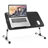 NEQUARE Laptop Bed Tray Desk, Adjustable Laptop Desk for Bed, Portable Laptop Bed Desk, Foldable Bed Laptop Stand for Eating, Writing, Working on Bed Couch Sofa (Large, Black)