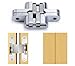 (1 Pair) Hidden Door Hinge, Stainless Steel, Hidden Barrel Wooden Box Silver