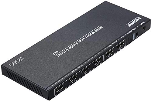 StarNYHD Matrix with Audio Extract 4x2 1080P HD Splitter Video Converter