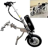 Shock Absorber Wheelchair Conversion Kit with USB Charging and LED Lights - 3-Speed Handcycle Attachment for Enhanced Mobility and Long-Distance Travel