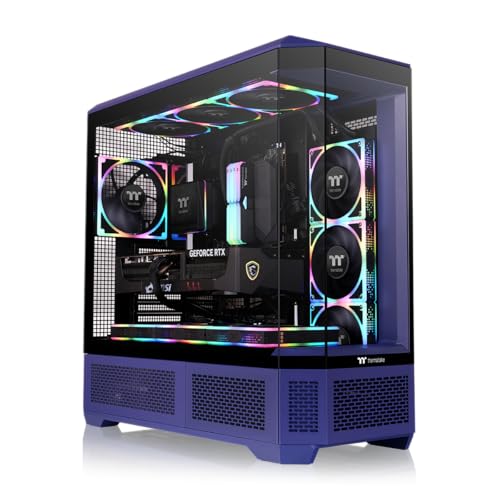 Image of Thermaltake View 600 TG; Full Tower; 420mm Radiator Support; 480mm GPU Clearance; Hidden Connector Support; Rotatable PCIe Slots; 220mm PSU Clearance; Future Dusk; CA-11H-00FNWN-00