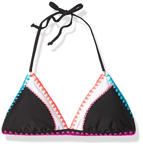 Hobie Junior's Color Block Hipster Bikini Top Swimsuit, Black, Large