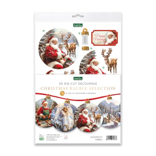 Katy Sue Katy Sue Designs Dekoupage-Packung mit Weihnachtskugeln,...